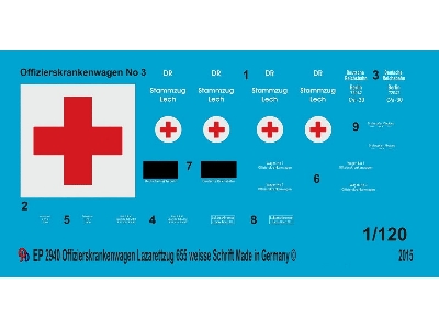 Markings For Officer Ambulance Wagon Of The German Train 655 - image 1