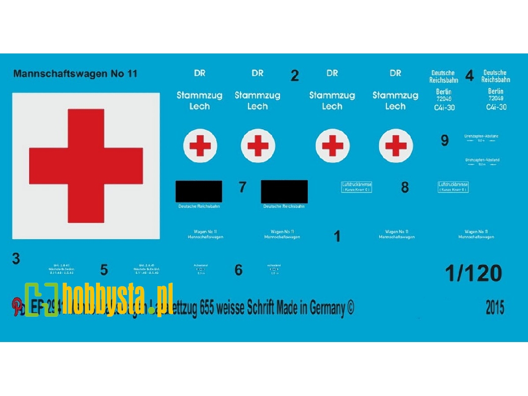 Markings For The Crew Wagon Of The German Ambulance Train 655 - image 1