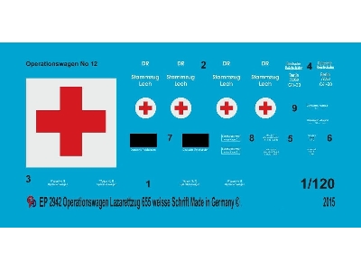 Markings For The Operation Wagon For The German Ambulance Train 655 - image 1