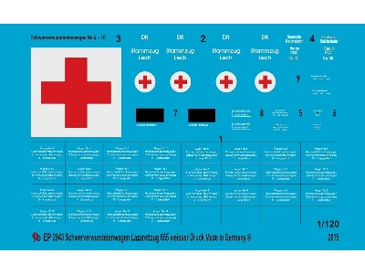 Markings For Heavy Wounded Wagon Of The German Ambulance Train 655 - image 1