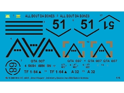 Markings For Abrams M1a1 Hc Desert Rogues Iraq 2003 - image 1