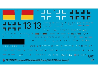Ta 152 H Black 13 Oberfeldwebel Willi Reschke 9 Jg 301 - image 1