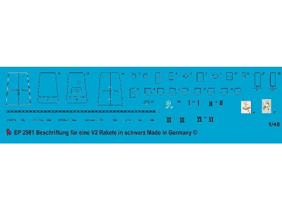 Markings For V2 Rocket In Black - image 1