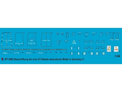 Markings For V2 Rocket In White - image 1