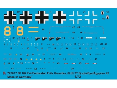 Bf 109 F-4 Feldwebel Fritz Gromtka, 6/Jg 27, Quotaifiya, Africa 1942 - image 1