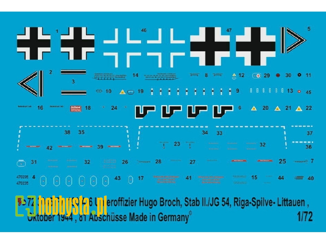Fw 190 A-6 Unteroffizier Hugo Broch, Stab Ii/Jg 54 Riga-lithuania Oct. 1944, 81 Kills - image 1