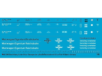 Markings For German Reichsbahn Anti Aricraft Wagon - image 1