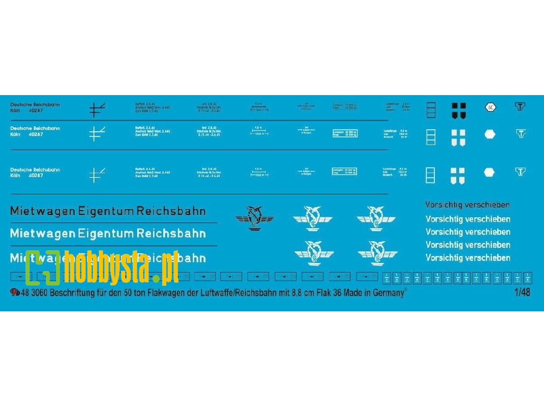 Markings For German Reichsbahn Anti Aricraft Wagon - image 1