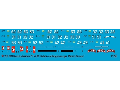 German Destroyers Z11-z22 Pre War And War Time Markings - image 1