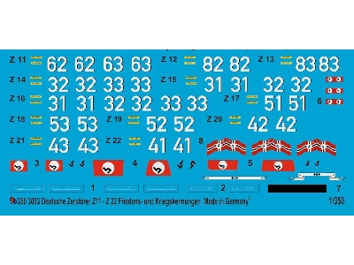 German Destroyers Z11-z22 Pre War And War Time Markings - image 1