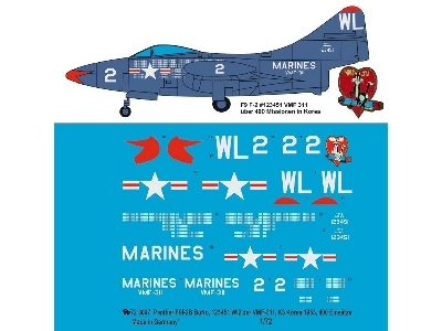 Panther F9f-2b Bu No. 123451 Wl 2 Of The Vmf-311, K-3 Korea 1953, 400 Missions - image 1