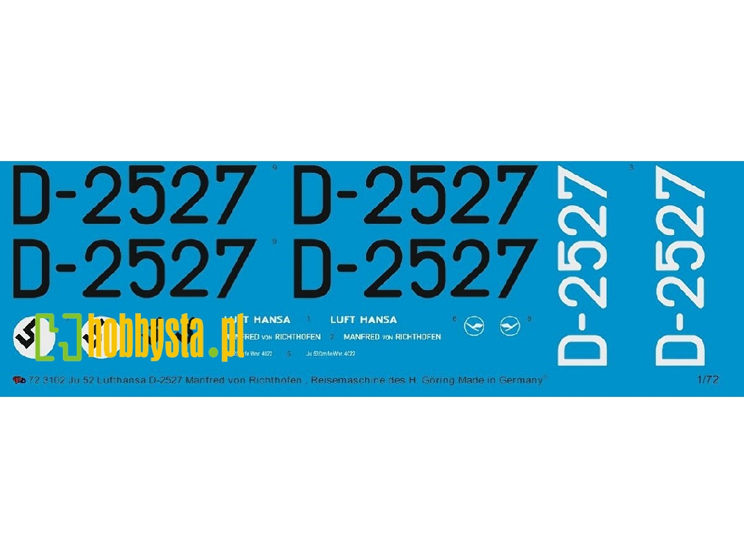 Early Transport Plane Red Ju 52 Of Hermann Göring D 2527 - image 1