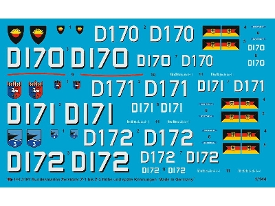 German Modern Navy Destroyer Z1-z3 Early And Late Markings For Revell Model - image 1