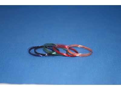 5 Different Lacquered Copper Wires 0,35 Mm, About 1 Mtr Long - image 1