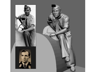 Battle Of Britain German Wwii Ace Herbert Ihlefeld (3d-printed) - image 1