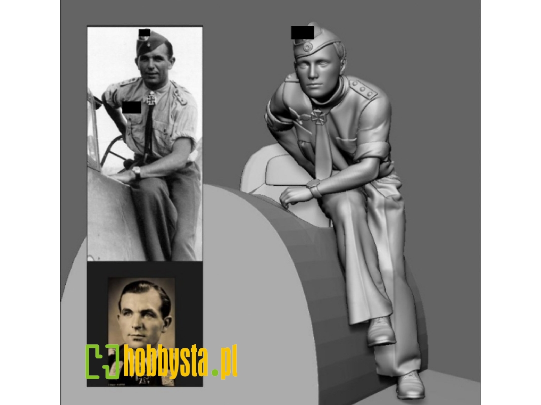 Battle Of Britain German Wwii Ace Herbert Ihlefeld (3d-printed) - image 1