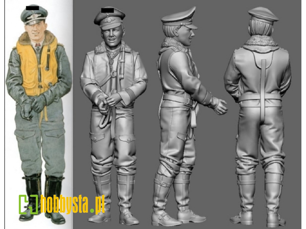 Battle Of Britain German Wwii Ace Hermann-friedrich Joppien (3d-printed) - image 1