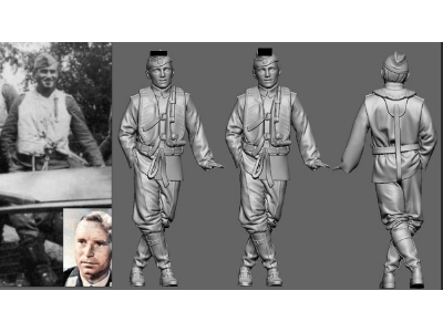 Battle Of Britain German Wwii Ace Horst Tietzen (3d-printed) - image 1