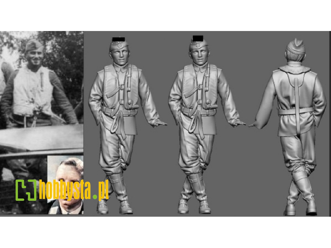 Battle Of Britain German Wwii Ace Horst Tietzen (3d-printed) - image 1