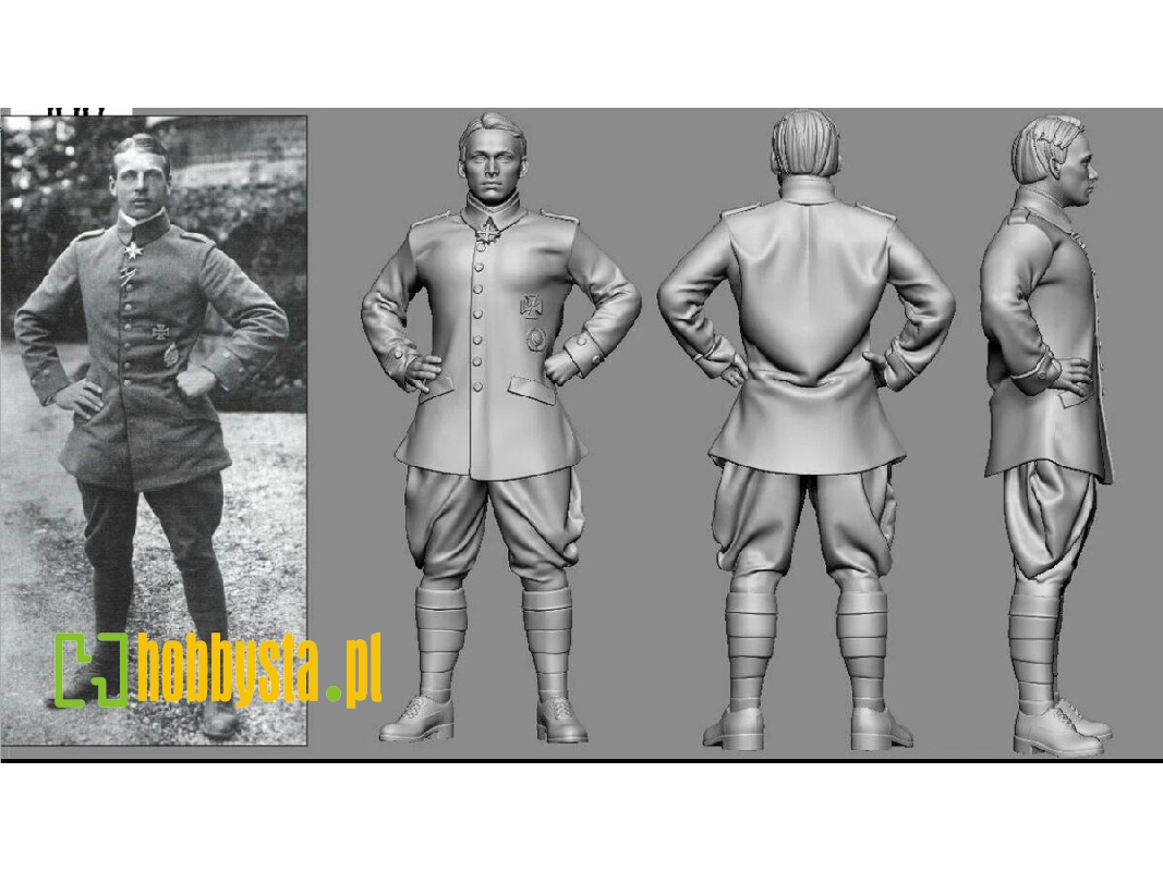 German Wwi Aces - Oswald Boeleke (3d-printed) - image 1