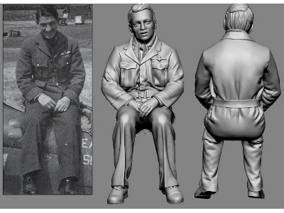 British Raf Wwii Aces - James Rankin (3d-printed) - image 1