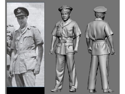 British Raf Wwii Aces - Bill Drake (3d-printed) - image 1