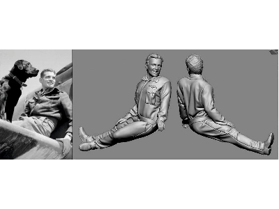 British Raf Wwii Aces - Jonny Johnson & Sally (3d-printed) - image 1