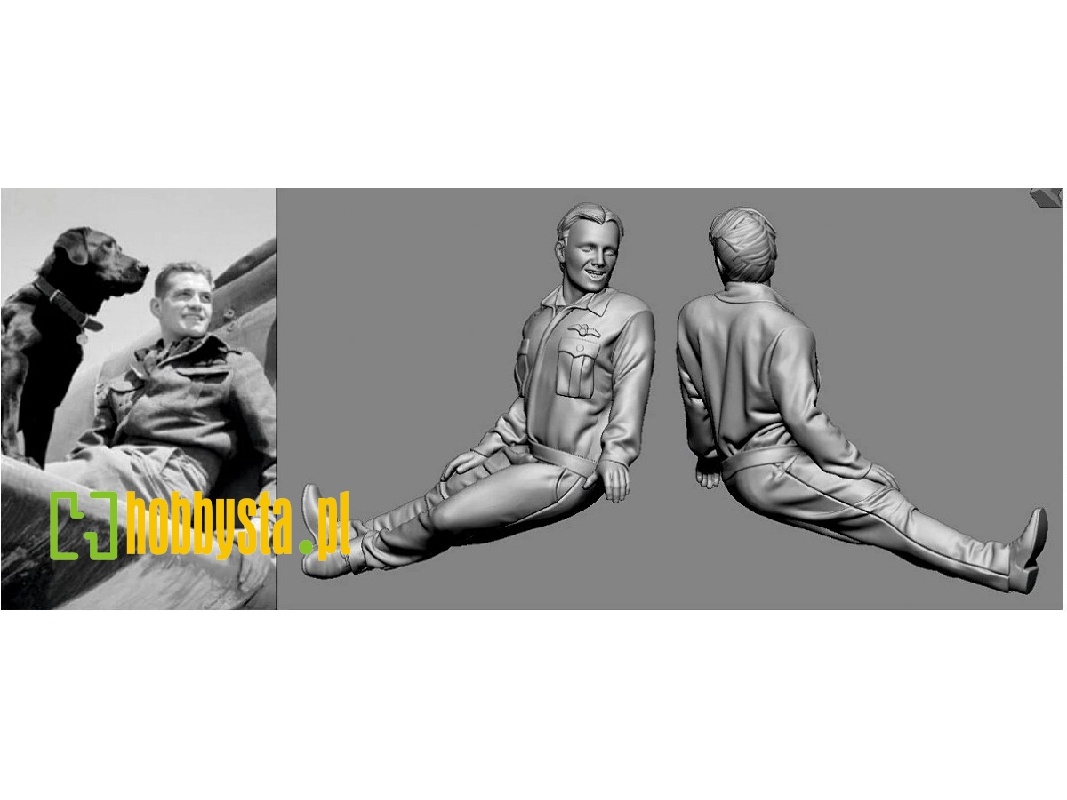 British Raf Wwii Aces - Jonny Johnson & Sally (3d-printed) - image 1