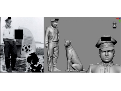 German Luftwaffe Wwii Ace In France Hans Hahn With Dog Wumm - image 1