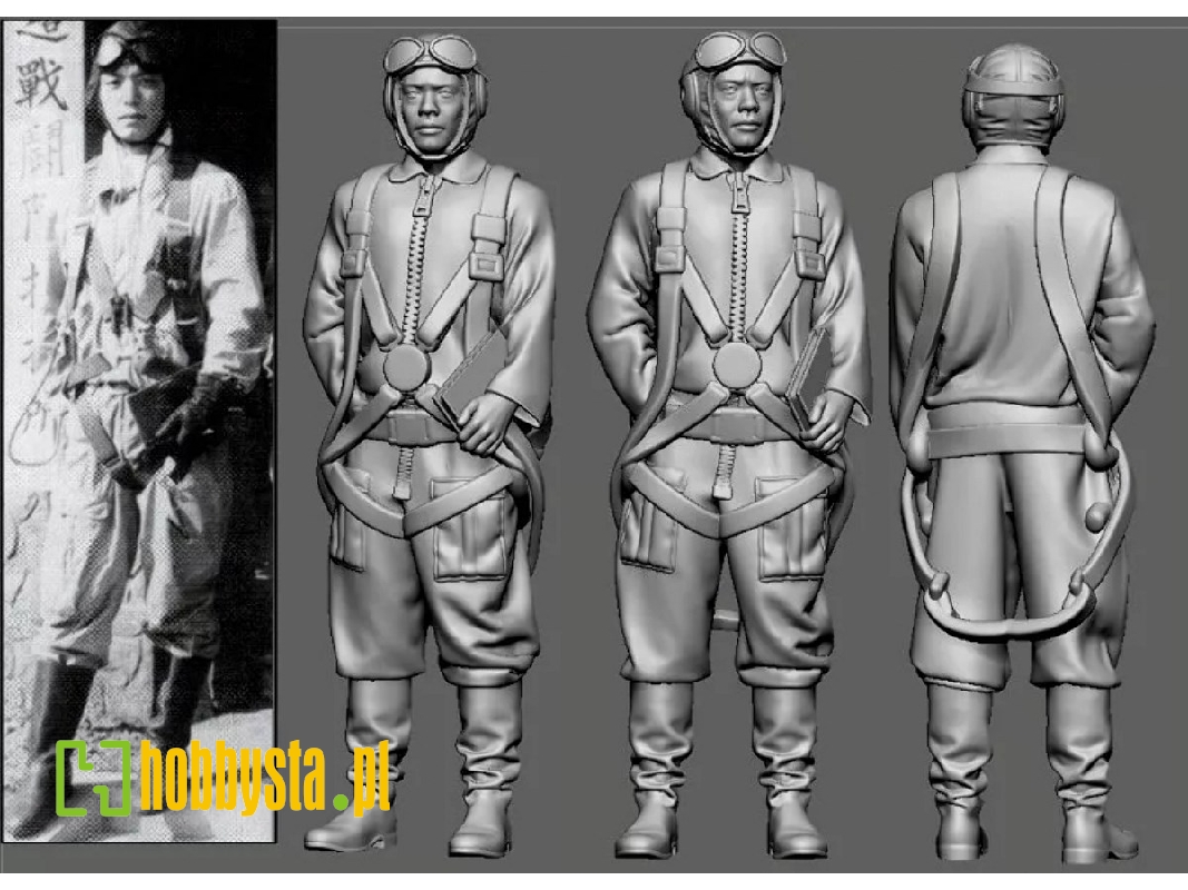 Japanese Army Wwii Ace Hjdeo Miyabe (3d-printed) - image 1