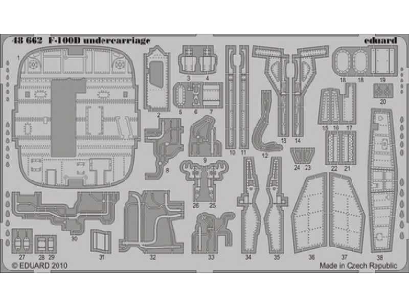 F-100D undercarriage 1/48 - Trumpeter - image 1