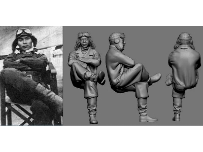 Japanese Navy Wwii Ace Kaneyoshi Muto (3d-printed) - image 1