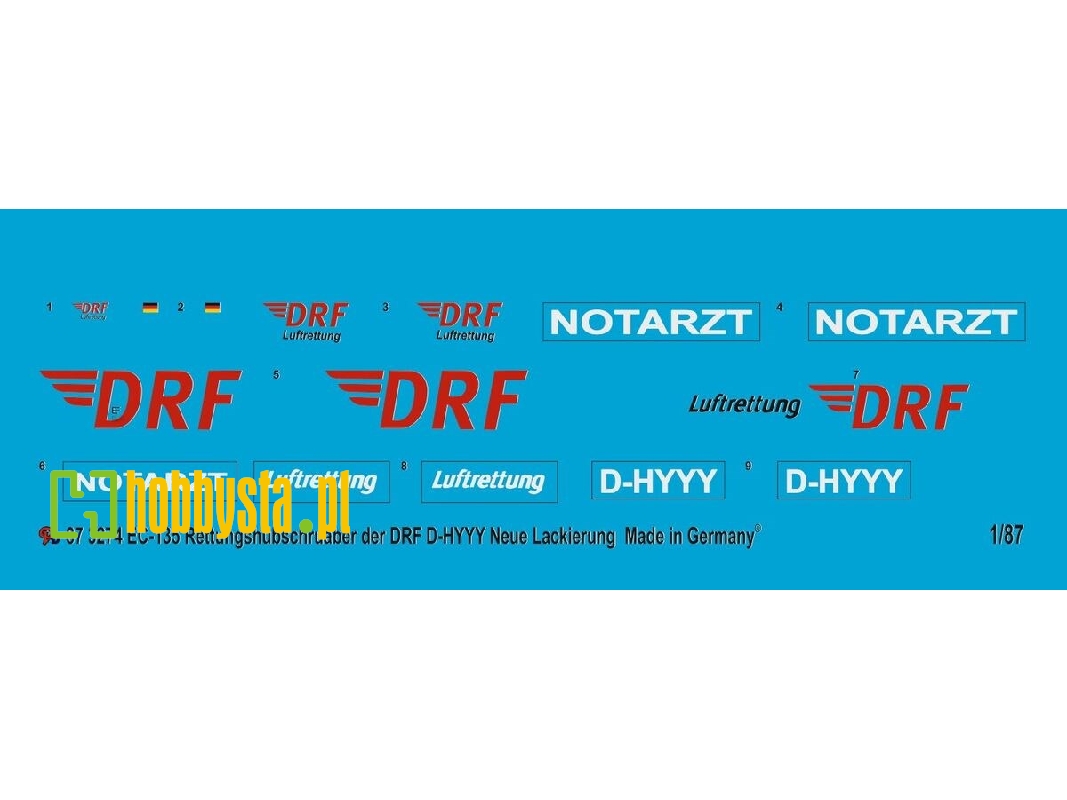 Ec 135 Rescue Helicopter Of The Drf D-hyyy New Drf Markings - image 1
