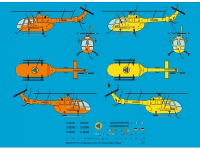 Bo 105 S Rescue Helicopter Of The Basic German Air Rescue With Three Different Codes - image 1