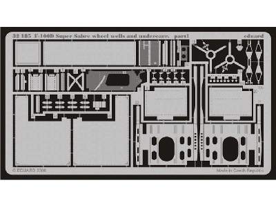 F-100D wheel wells and undercarriage 1/32 - Trumpeter - image 2