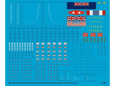 Markings For The Titanic Model Of The Comp. Graupner - image 1