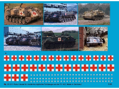 Red Crosses For English Ambulance Tanks Type Fv 432 - image 1