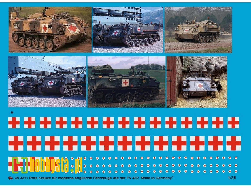 Red Crosses For English Ambulance Tanks Type Fv 432 - image 1