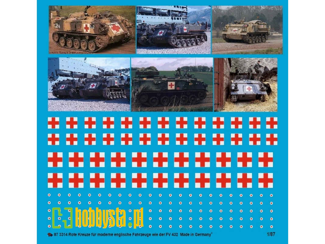 Red Crosses For English Ambulance Tanks Type Fv 432 - image 1
