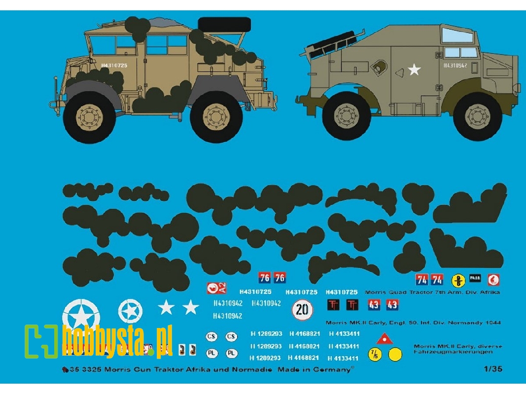 Morris Gun Tractor Africa And Normandy With Mickey Mouse Camouflage - image 1