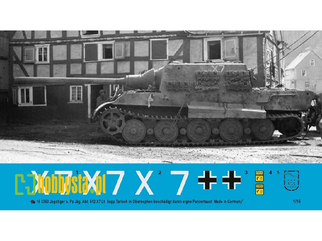 Jagdtiger Of The S. Pz. Jäg. Abt 512 X7 Lt. Sepp Tarlach In Obernephen Damaged By Friendly Fire - image 1