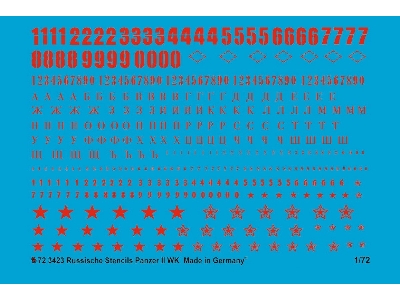 Russian Tank Stencils Ii World War In Red - image 1