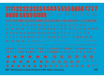 Russian Tank Stencils Ii World War In Red - image 1