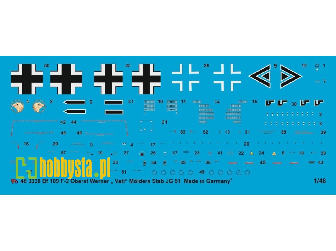 Bf 109 F-2 Oberst Werner Mölders, Hq Jg 51 With Two Different Kill Markings - image 1
