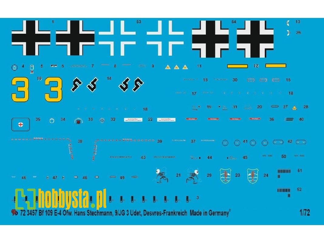 Bf 109 E4 Ofw. Hans Stechmann 9./Jg 3 Udet, Desvres - France 1940 - image 1