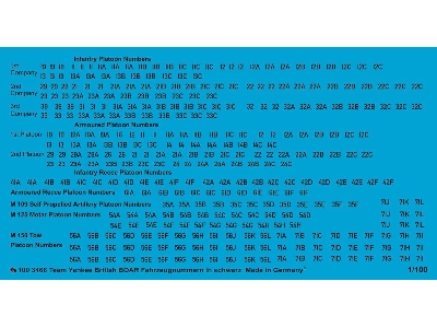 Team Yankee British Baor Vehicle Numbers For English Tanks Ca 1985 In Black - image 1