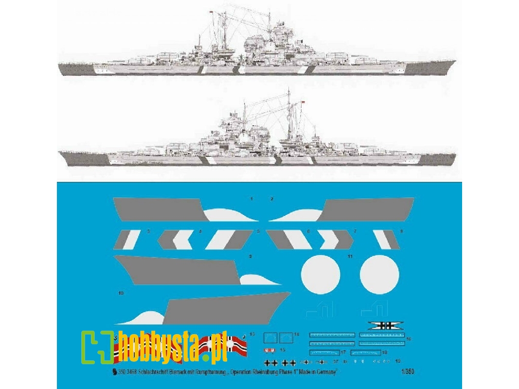 Schlachtschiff Bismarck With Body Camouflage "operation Rheinübung Phase 1" - image 1