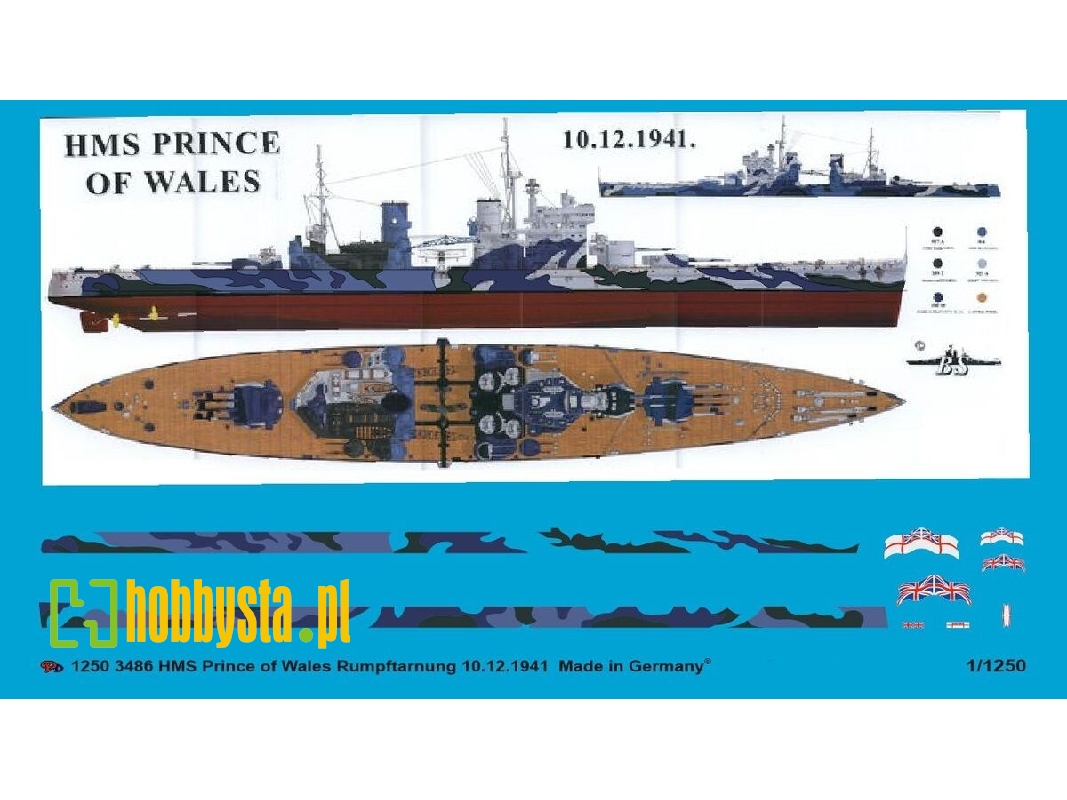 Hms Prince Of Wales Body Camouflage 10.12.1941 - image 1