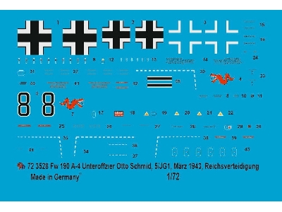 Fw 190 A-4 Unteroffizier Otto Schmid, 5/Jg1, March 1943, Reichsverteidigung - image 1