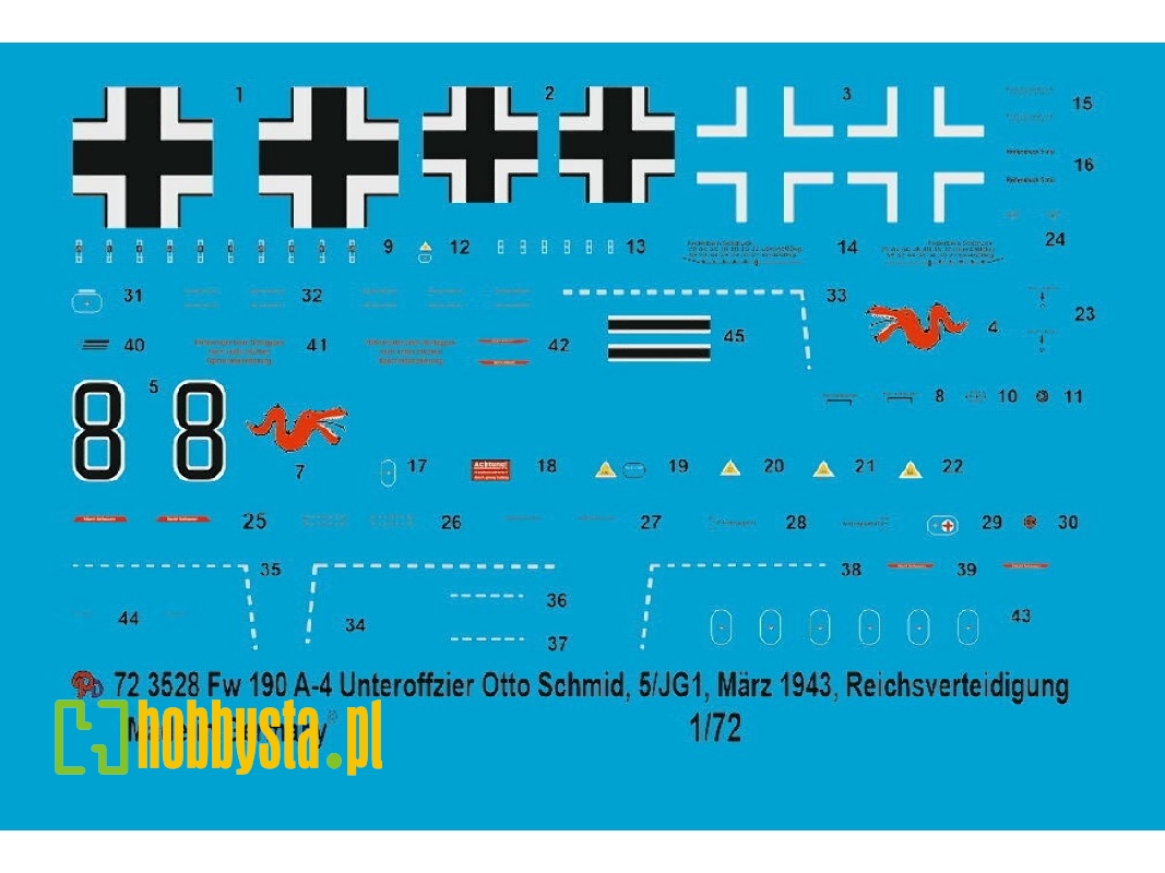Fw 190 A-4 Unteroffizier Otto Schmid, 5/Jg1, March 1943, Reichsverteidigung - image 1